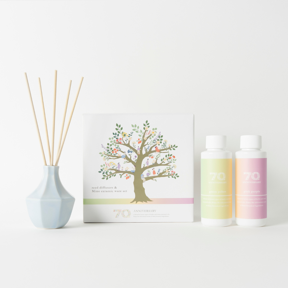 70周年限定商品】7種のアロマのリードディフューザーと美濃焼ようきの