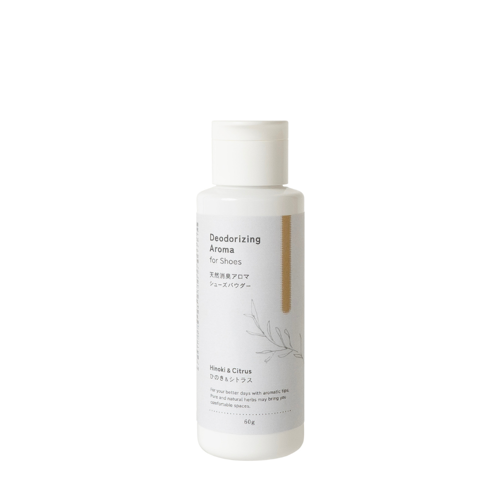 Natural deodorizing aroma shoe powder Hinoki & Citrus 60g