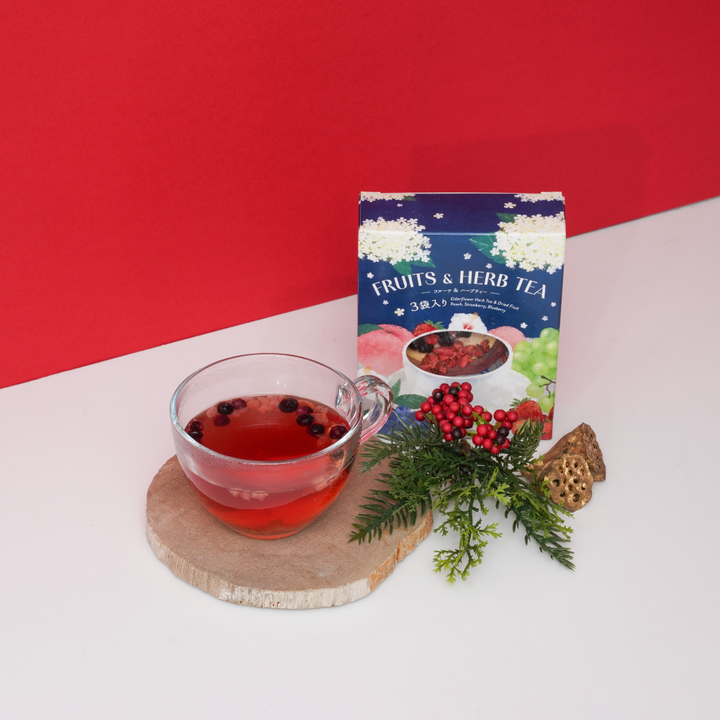 Delicious herbal tea Winter tea set Tea bags