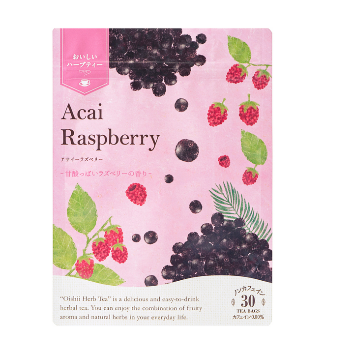 Delicious herbal tea Acai raspberry tea bag
