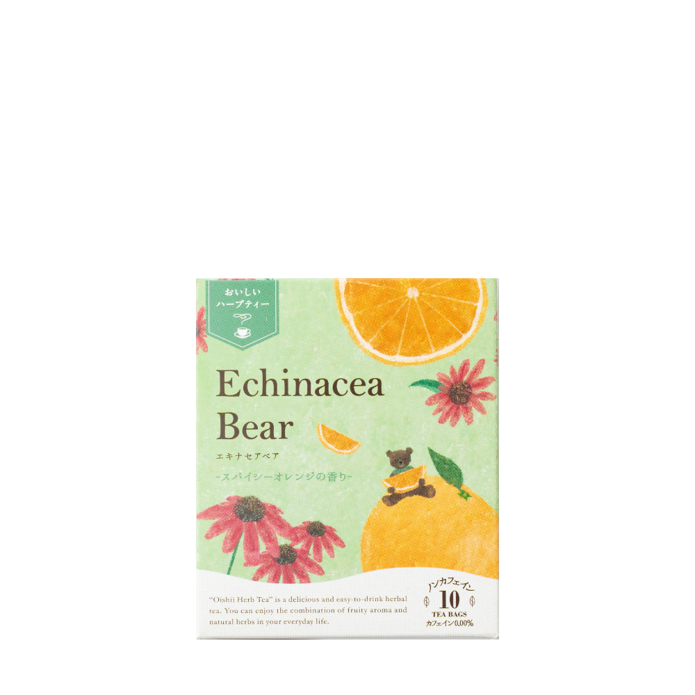 Delicious herbal tea Echinacea Bare tea bag