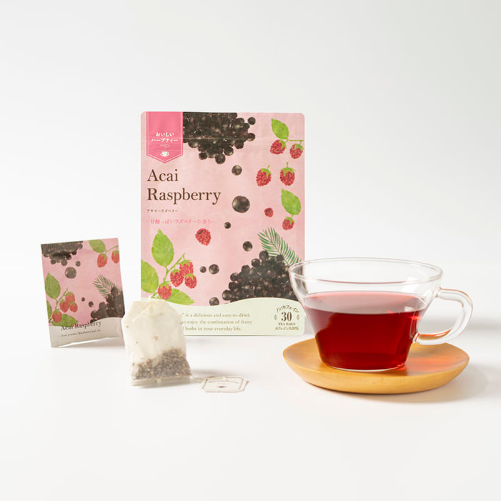 美味的花草茶阿薩伊覆盆子茶袋