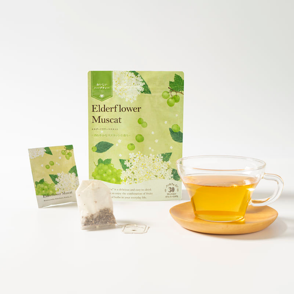 Delicious herbal tea Elderflower Muscat tea bag