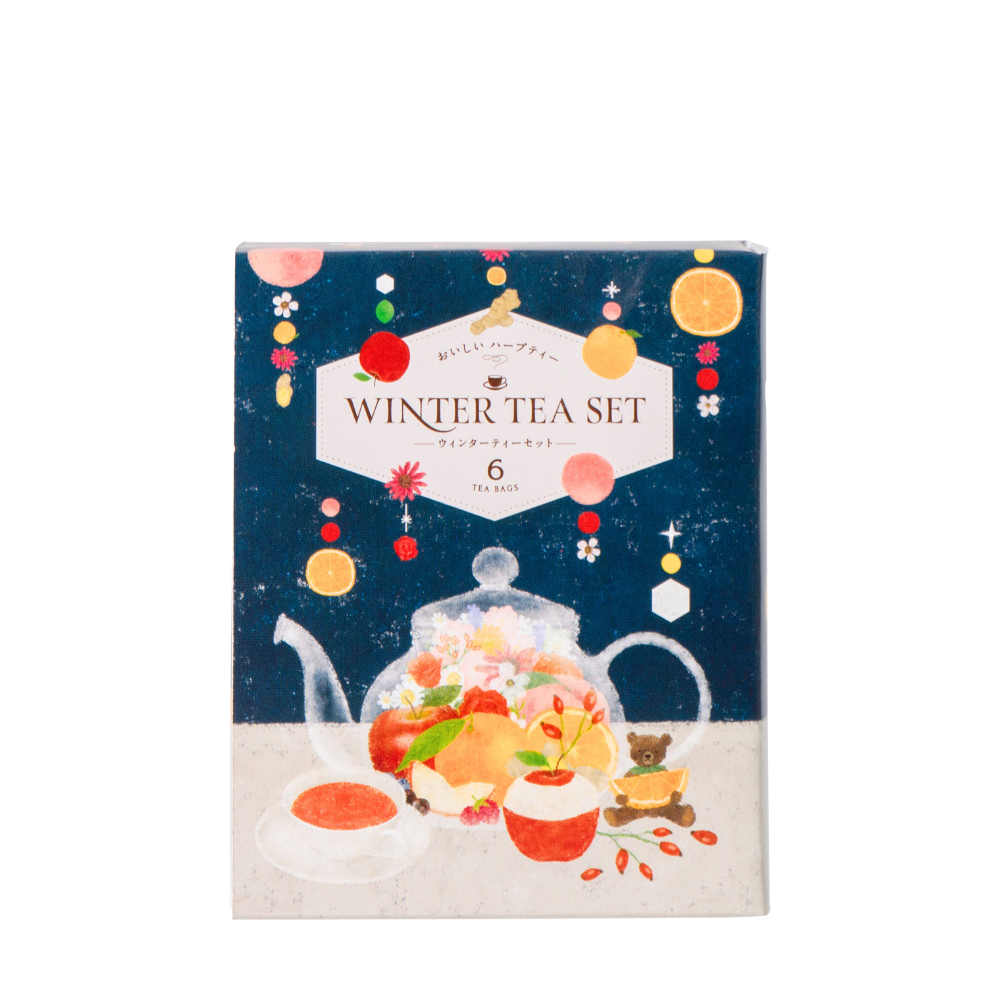 Delicious herbal tea Winter tea set Tea bags