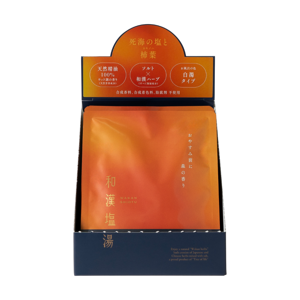 Wakan Shioyu Dead Sea Salt and Persimmon Leaf (Kakinoha) 30g x 1 packet
