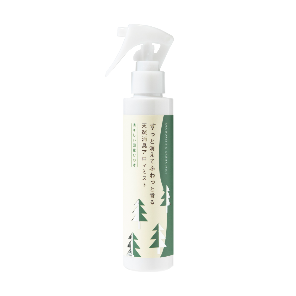 Natural deodorizing aroma mist made from refreshing Japanese cypress