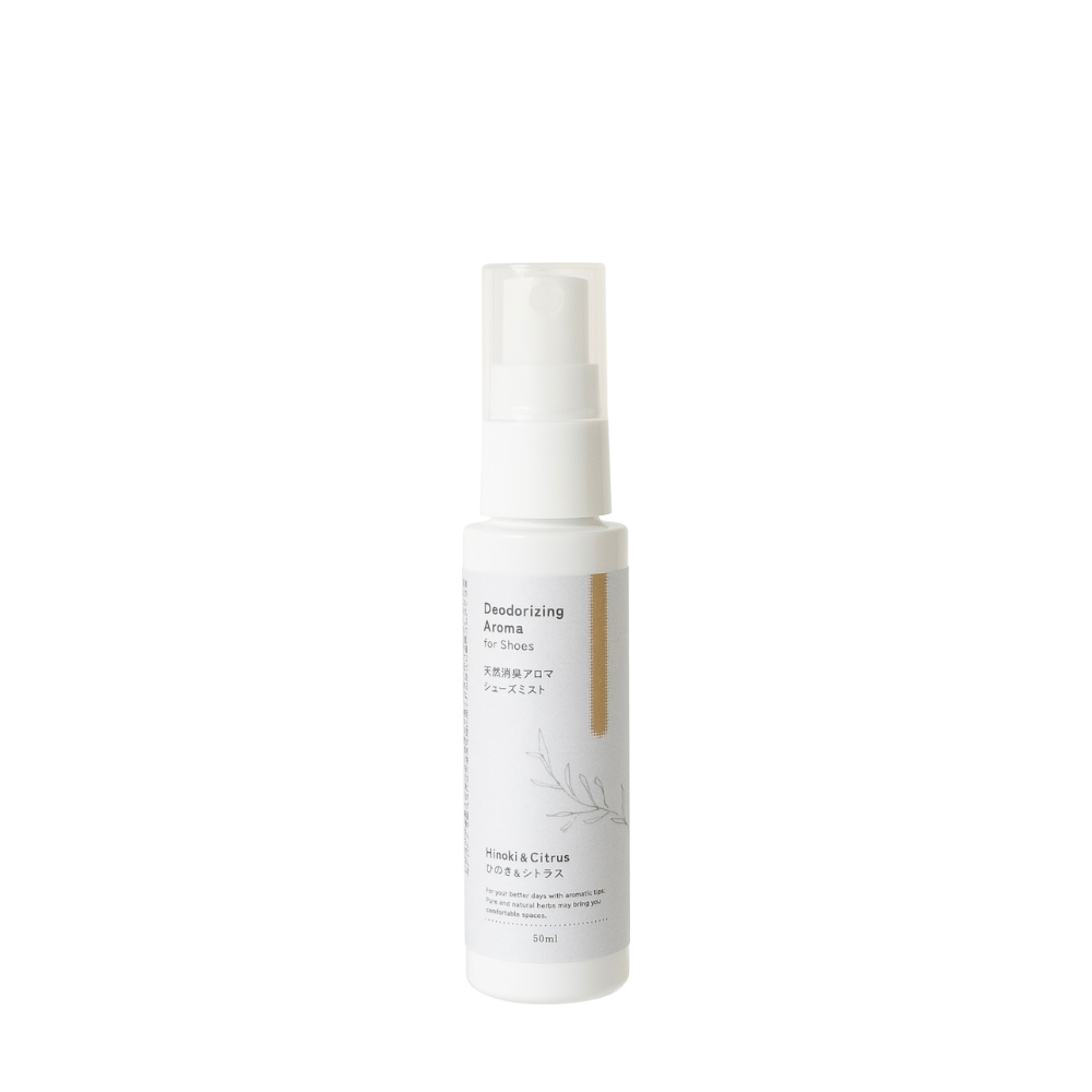 Natural deodorizing aroma shoe mist Hinoki & Citrus 50ml