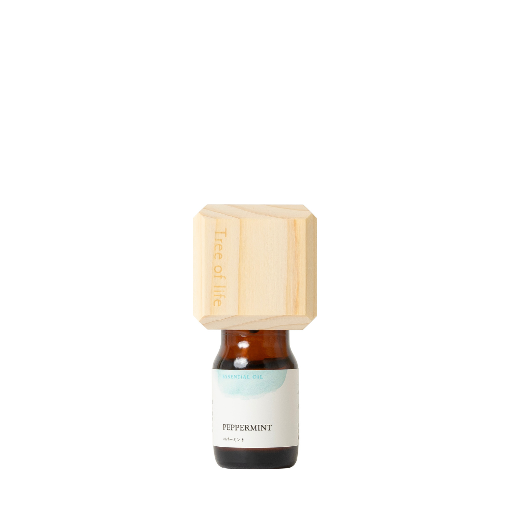 Hinoki aroma cap set (square x peppermint essential oil)