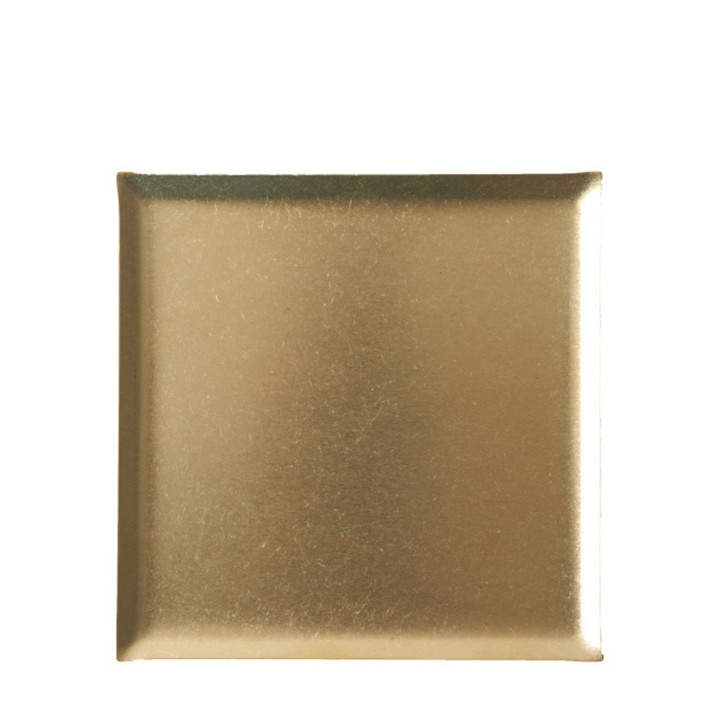 Brass square tray 120mm matte