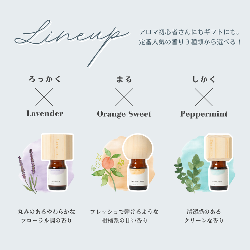 Hinoki aroma cap set (round x orange sweet essential oil)