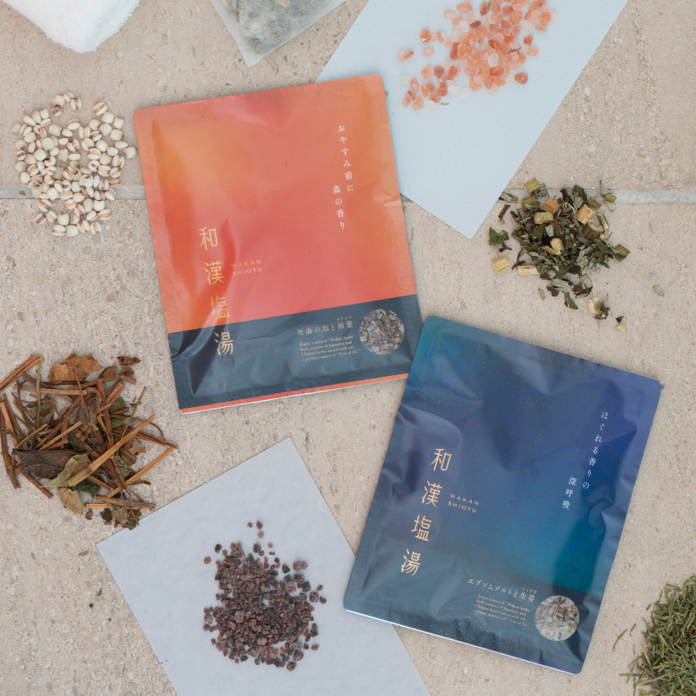 Wakan Shioyu Dead Sea Salt and Persimmon Leaf (Kakinoha) 30g x 1 packet